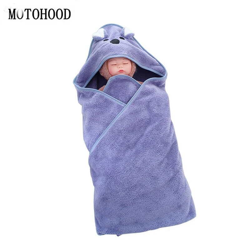 

MOTOHOOD Winter Baby Boys Girls Blanket Wrap Fleece Children Swaddle Sleeping Bag For Newborns Baby Bedding Blanket Kids