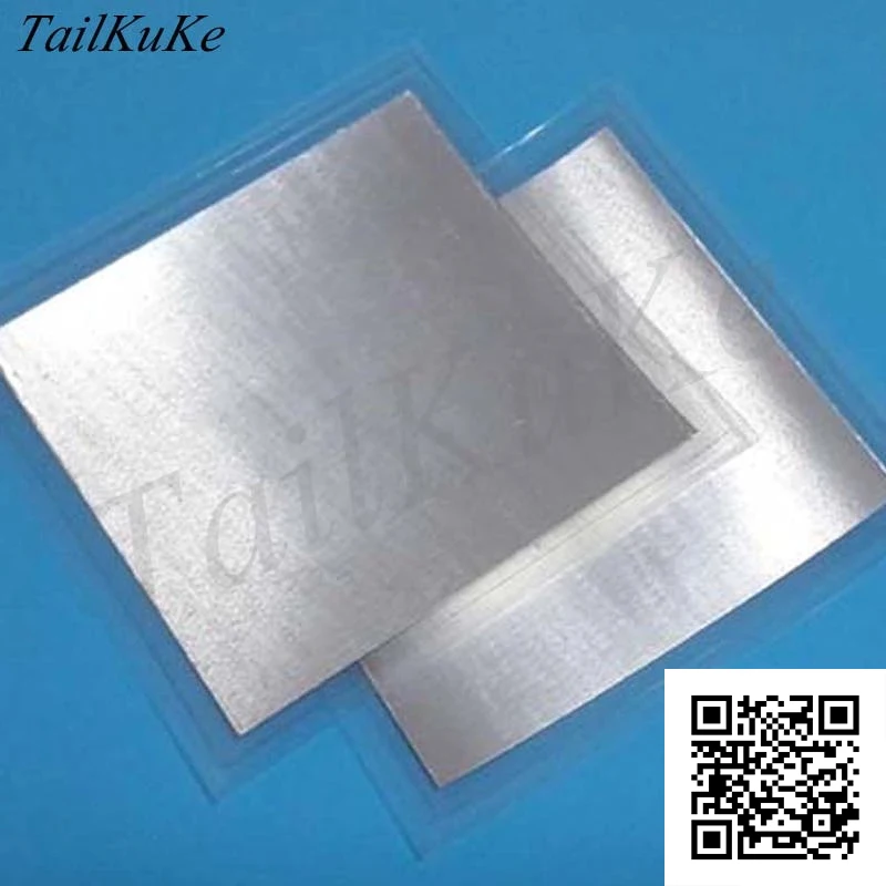 

Indium foil 99.995% dimensions: 100mm*100mm*1mm laser heat radiation coating sealing material