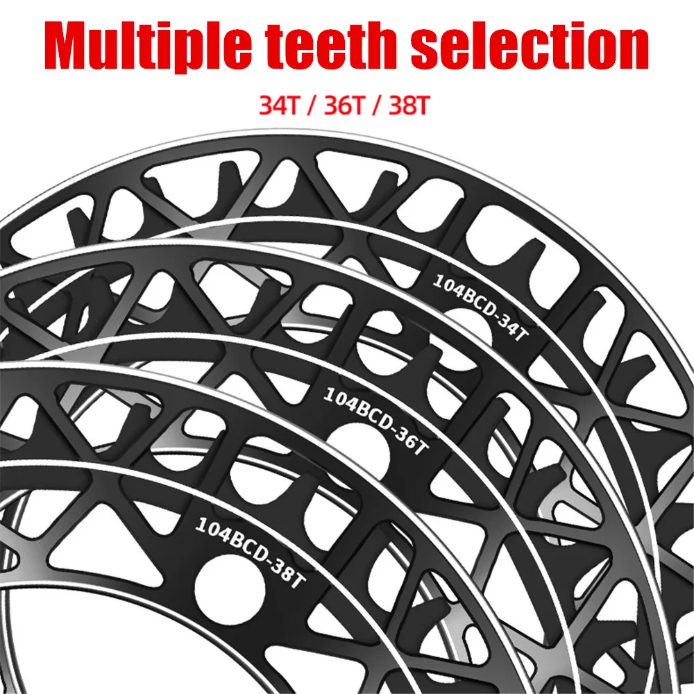 MOTSUV Bicycle 104BCD Crank Chainwheel 34T 36T 38T Integrated sprocket chainring with guard plate Protection Cover Bike Crankset