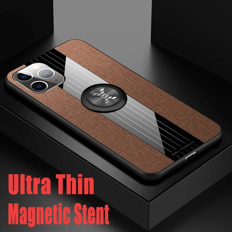 Luxury Design Cloth Back Stand Cases for Samsung Galaxy S8 S9 S10 S20 A30S A21 A50 A70 A10S,case with Ultra Thin Magnetic Stents