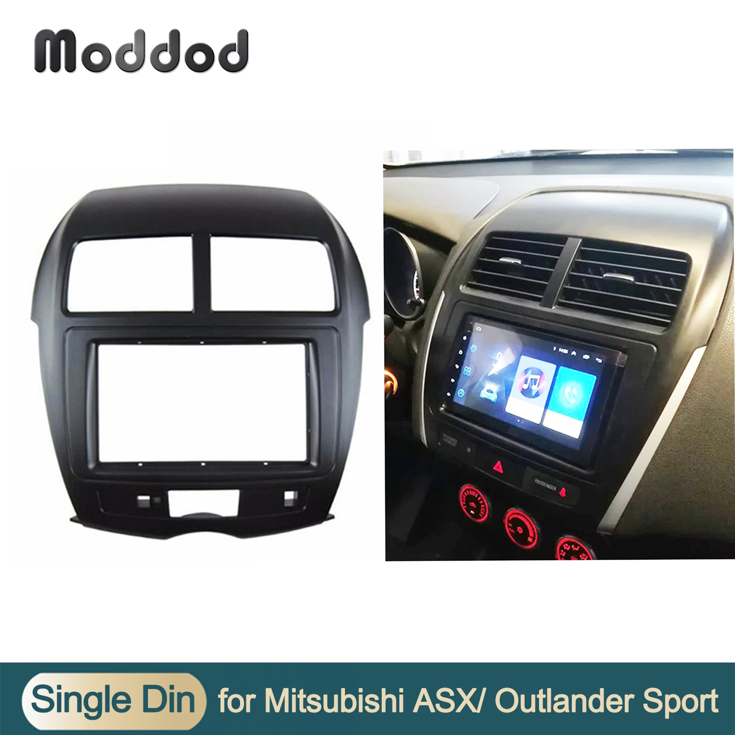 

Double 2 Din Car Radio Fascia for Mitsubishi ASX RVR 2012 Stereo Panel Dash CD DVD Trim Installation Kit Dashboard Frame Bezel