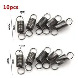 10pcs/lot 14mm Draw To 30mm Stainless Steel Small Tension Spring With Hook For Tensile DIY Toys