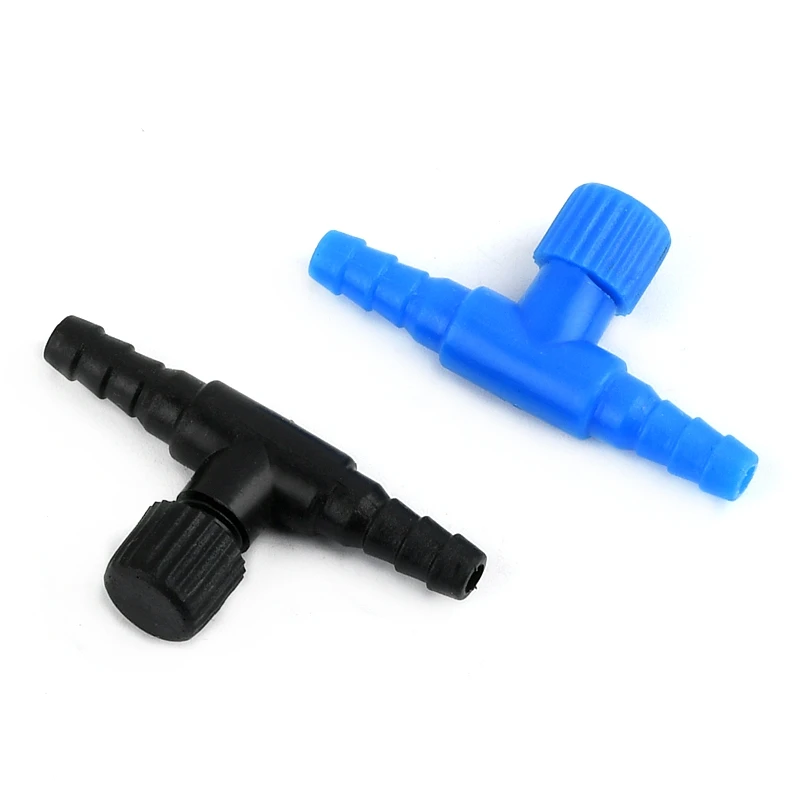 4mm Gas Flow Regulating Valve Aquarium Fish Tank Air Oxygenation Pump 2-way Control Valve Bubble Size Regulating Accessories