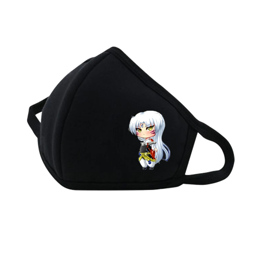 anime Inuyasha Washable Mouth breathing Mask boy girl teenagers keep warm Mask women men Dust-proof cotton mask