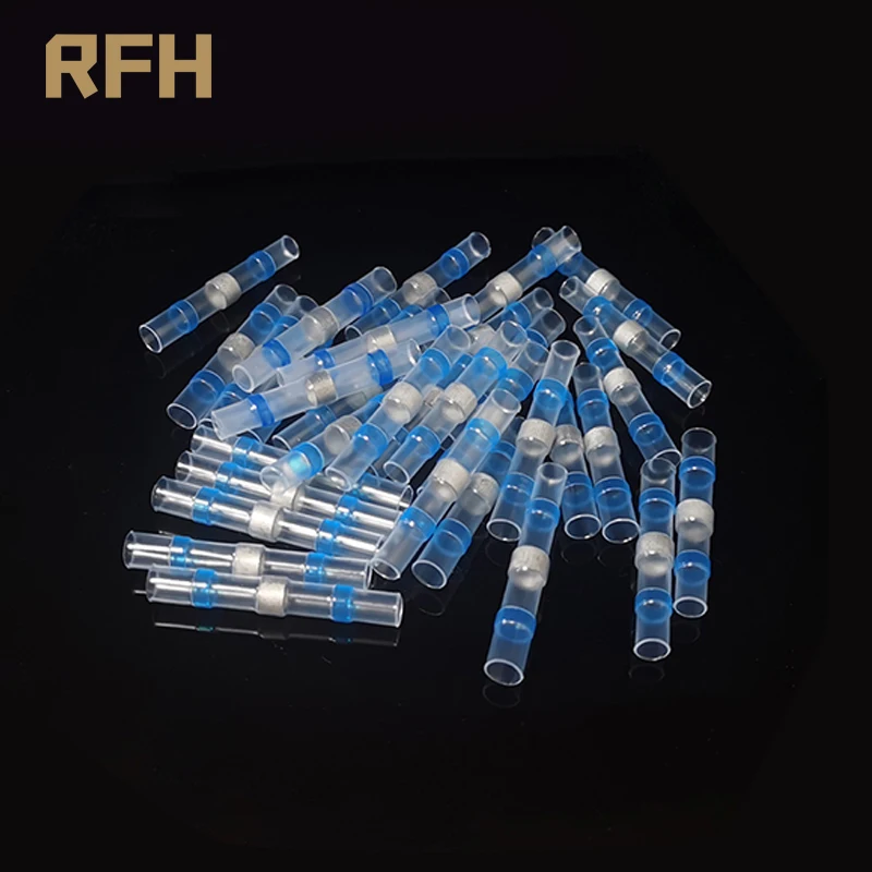 10 50 PCS Solder Seal Wire Connectors Heat Shrink Tube Soldering Connector Kit Automotive Marine Insulated