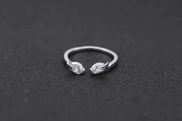 خاتم فضة نسائي ، سعر الجملة ، مجوهرات الزفاف ، هدية للبنات ، جودة عالية ، مجوهرات كلاسيكية ، ملاك محظوظ ، 925 #2