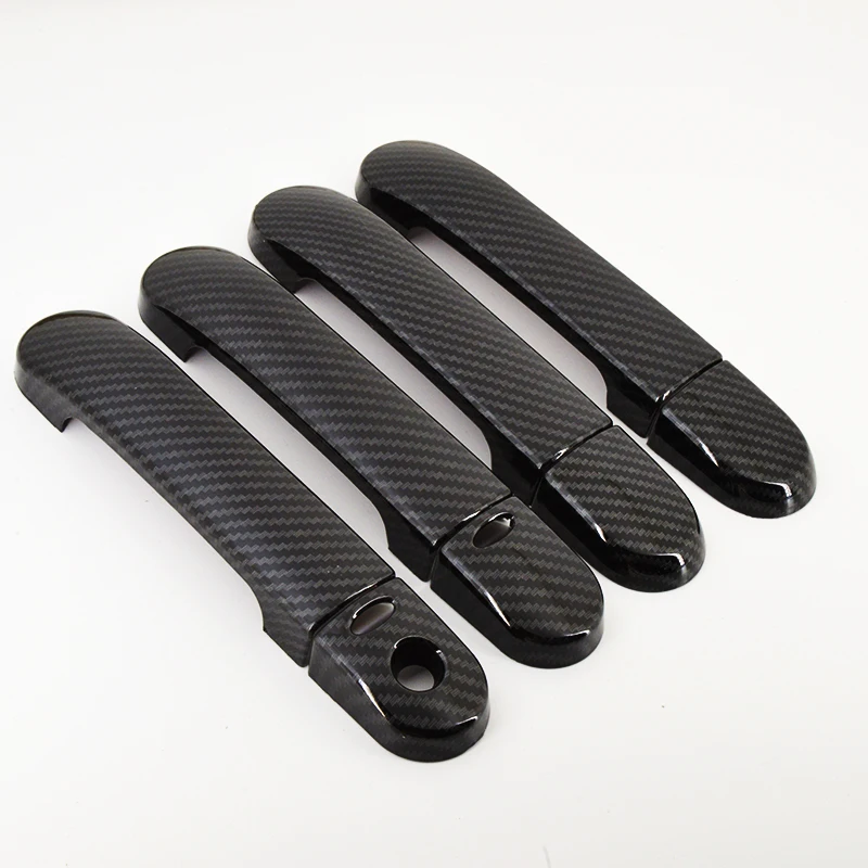 Carbon Fiber Patterns Side Door Handle Cover Trim For Nissan Tiida Versa Latio First generation C11 2004-2012