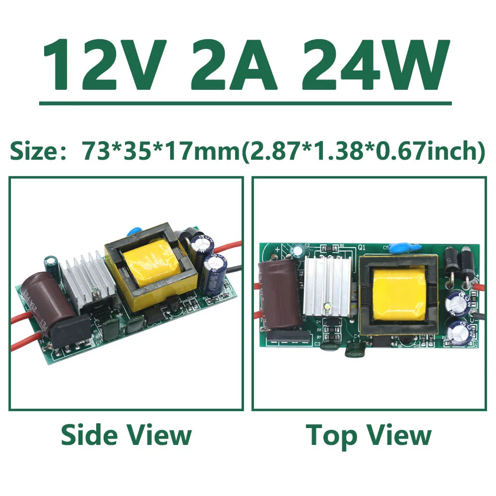 LED Driver 220V 230V To 12V 24V Lights 6W 12W 24W 36W 60W 84W 100W 120W For LED Power Supply 12V Light Transformers For CPU FAN