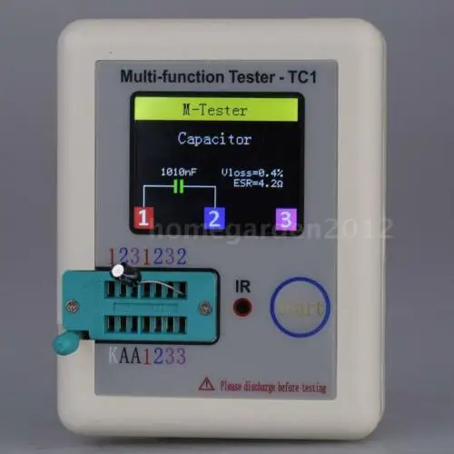 

LCR-TC1 Transistor Tester TFT Diode Triode Capacitance Meter LCR ESR NPN MOSFET