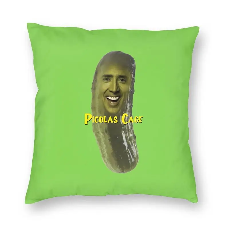 Fashion Picolas Cage Square Throw Pillow Cover Decoration 3D Double-sided Print Funny Nicolas Cage Meme Cushion Cover for Car