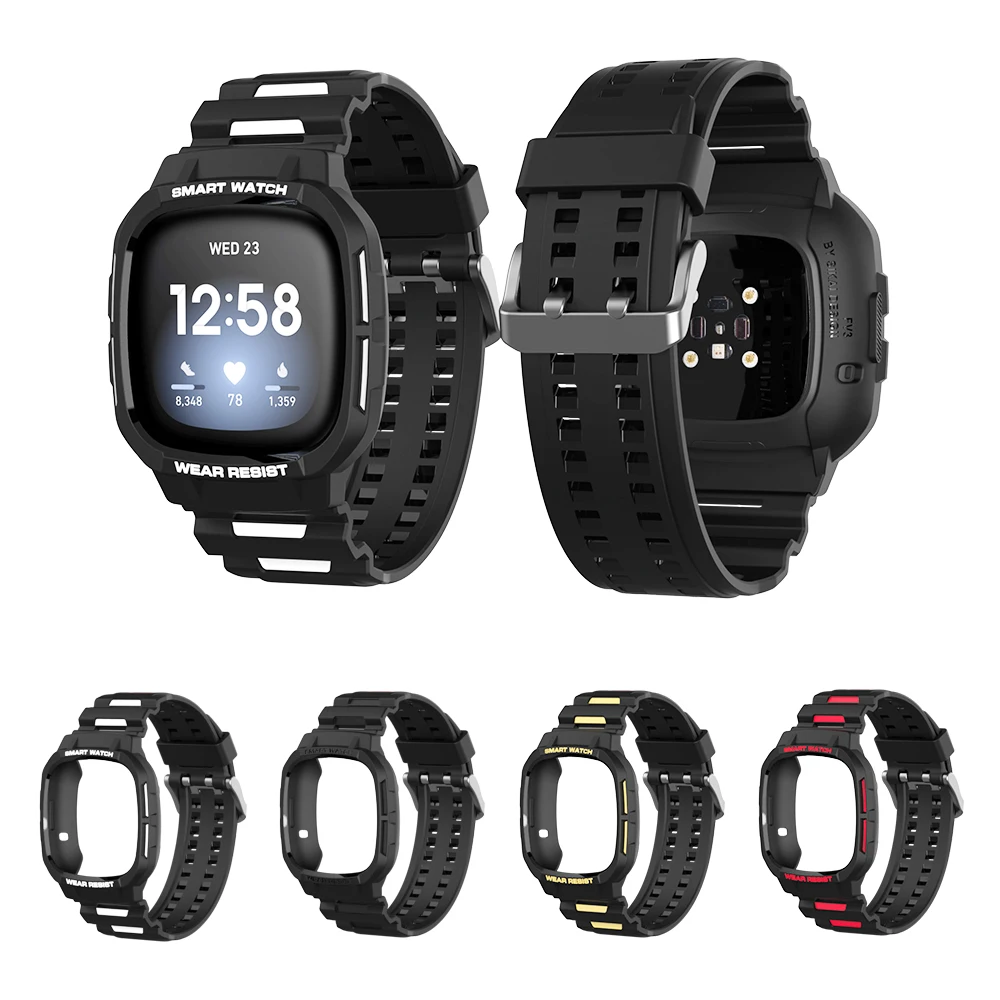 2021 Case Strap for Fitbit Versa 3 TPU Cover Smart Watches Cover TPU Shell for Fitbit Versa 3 Protector SIKAI Sport Accessories