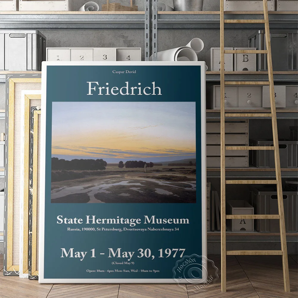 ملصق المعرض الكلاسيكي من كاسبا ديفيد فريدريش، لوحة فريدريش جروسي جييه بالقرب من دريسدن، لوحة جدارية رومانسية ألمانية #6