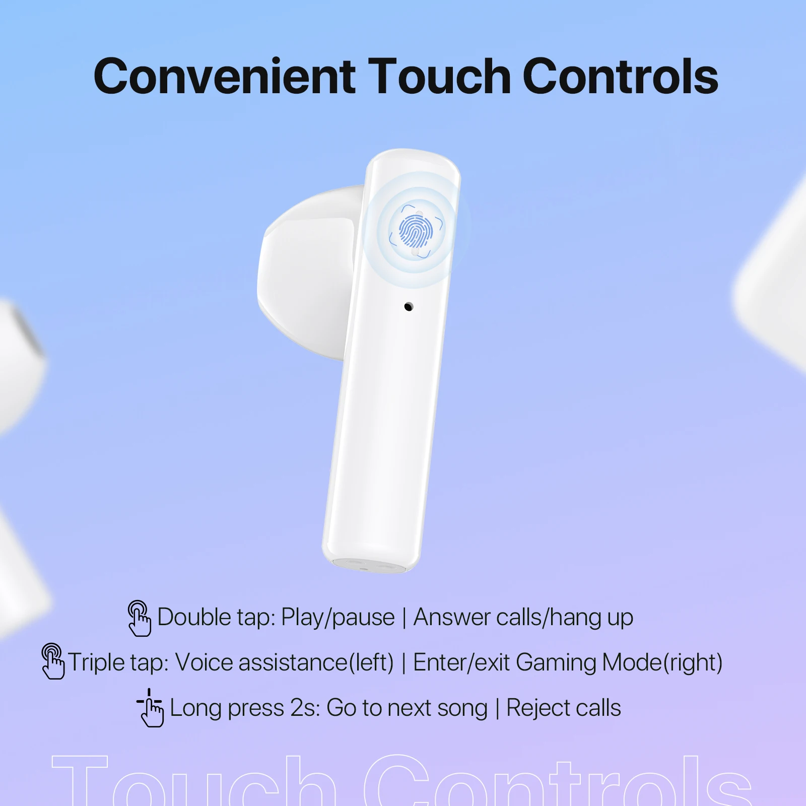 UMIDIGI AirBuds U Wireless Earphones TWS Bluetooth 5.1 ENC Noise Reduction 380mAh Charging Box Sports Headsets With Microphone