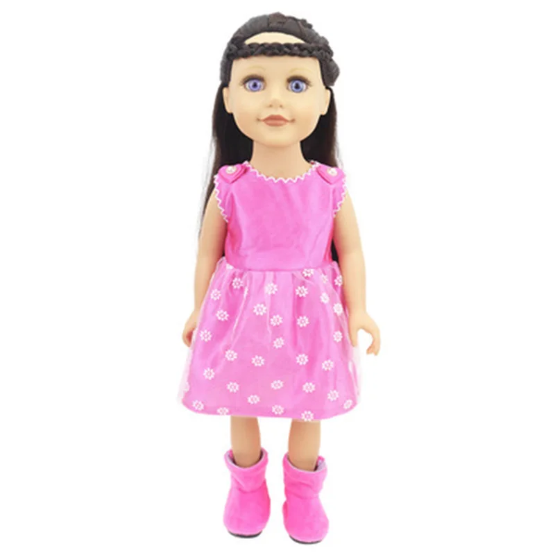 Clothes for Dolls Fits 43CM Toy New Born Doll  American doll Accessories Strap suits, dresses