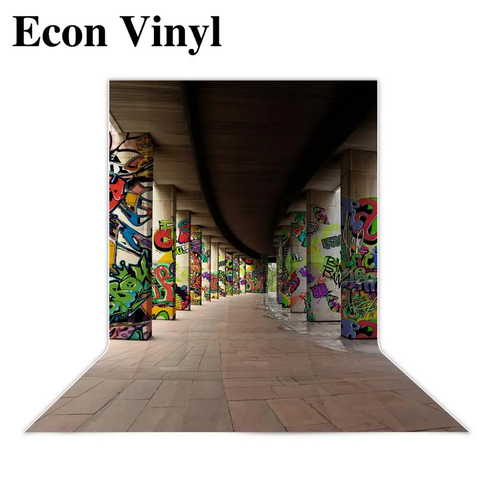 Allenjoy ถ่ายภาพสตูดิโอพื้นหลัง Graffiti ผนังเสาแผนที่ศิลปะโมเดิร์นสะพานฉากหลังกลางแจ้ง photophone photocall