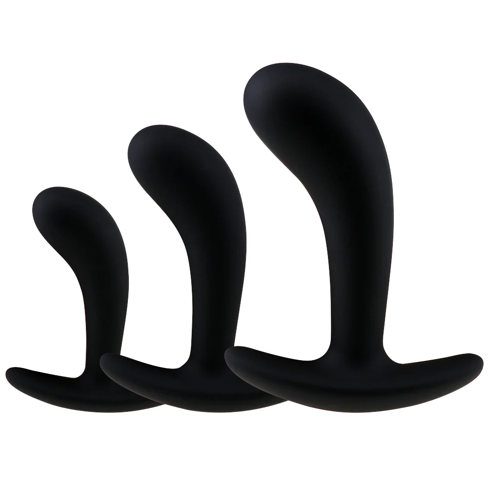 S/M/L Silicone Anal Plug Comfortable Long-Term Wear Butt Plug Training Set Sex Toy for Men Women Prostate Massage for Beginners