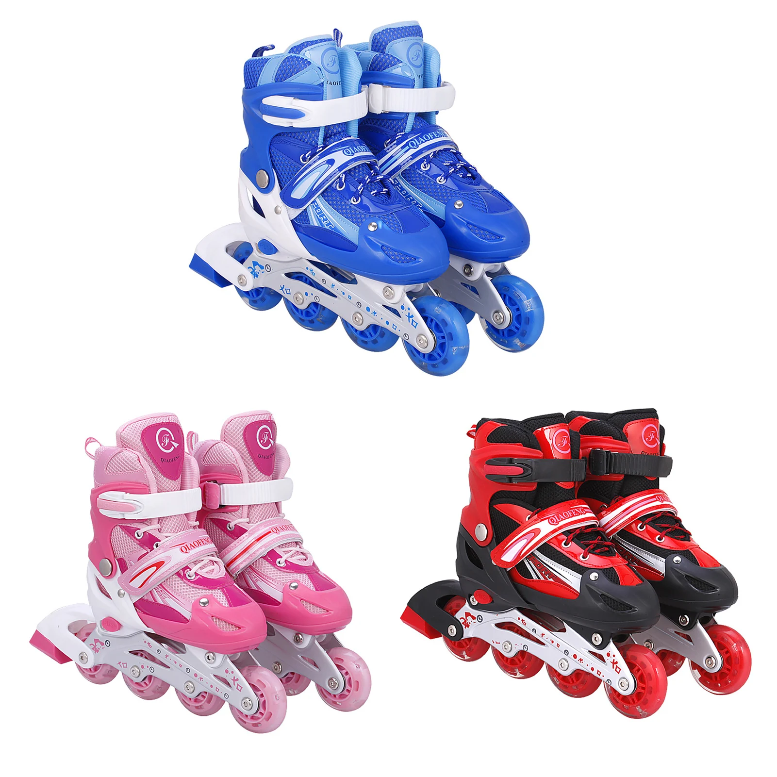 Patines de tamaño ajustable para niños, patines en línea duraderos y seguros, multicolor, Unisex, Triple capa de sellado