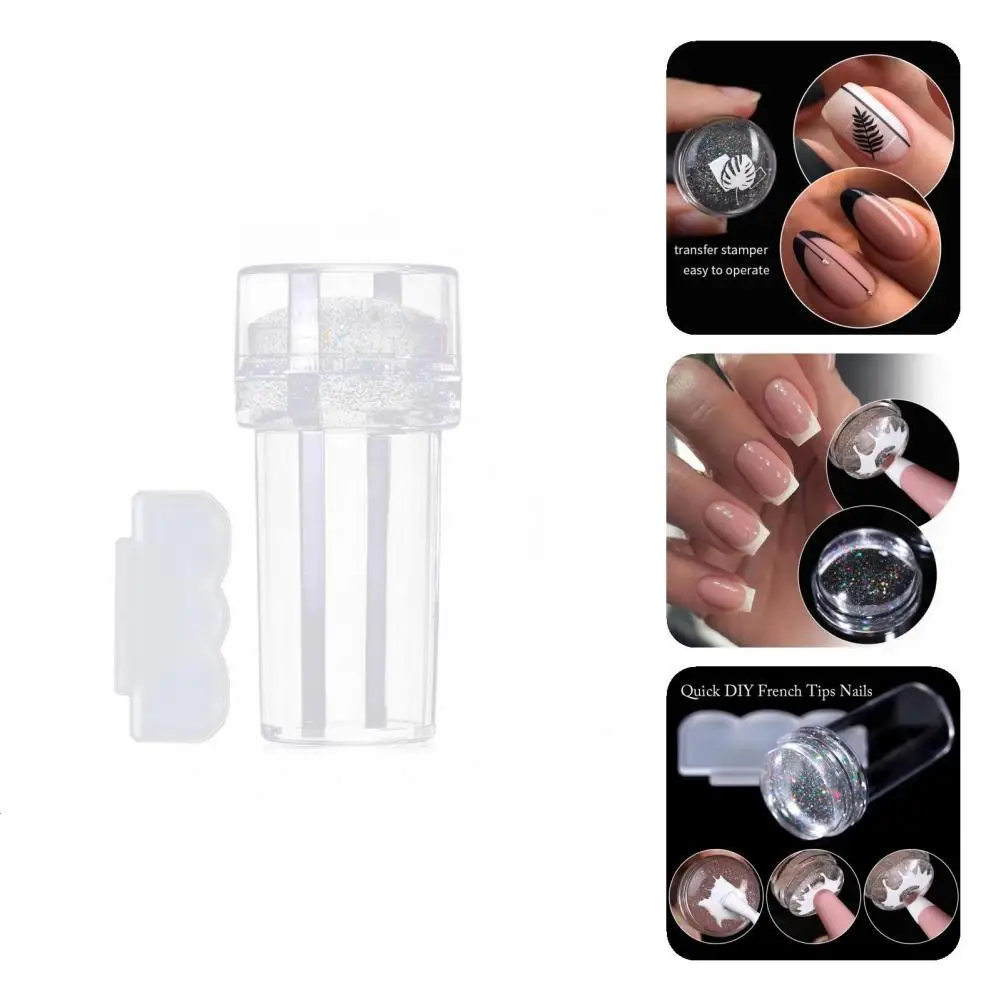 1 Set  Nail Mold High Quality Round Silicone Stamper Transparent Nails Art Tool Wear-Resistant Artwork Making Nail Stamper