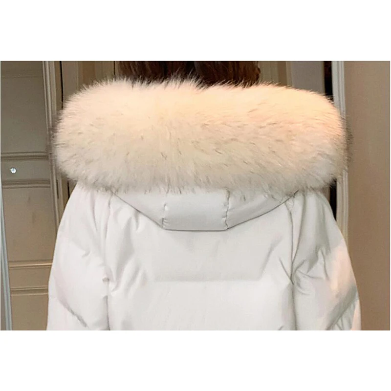 جديد الشتاء أسفل السترات القطنية النساء الثلوج ارتداء معطف موضة سميكة الدافئة معاطف منتصف طول مبطن مقنعين سترة ملابس خارجية السيدات #6