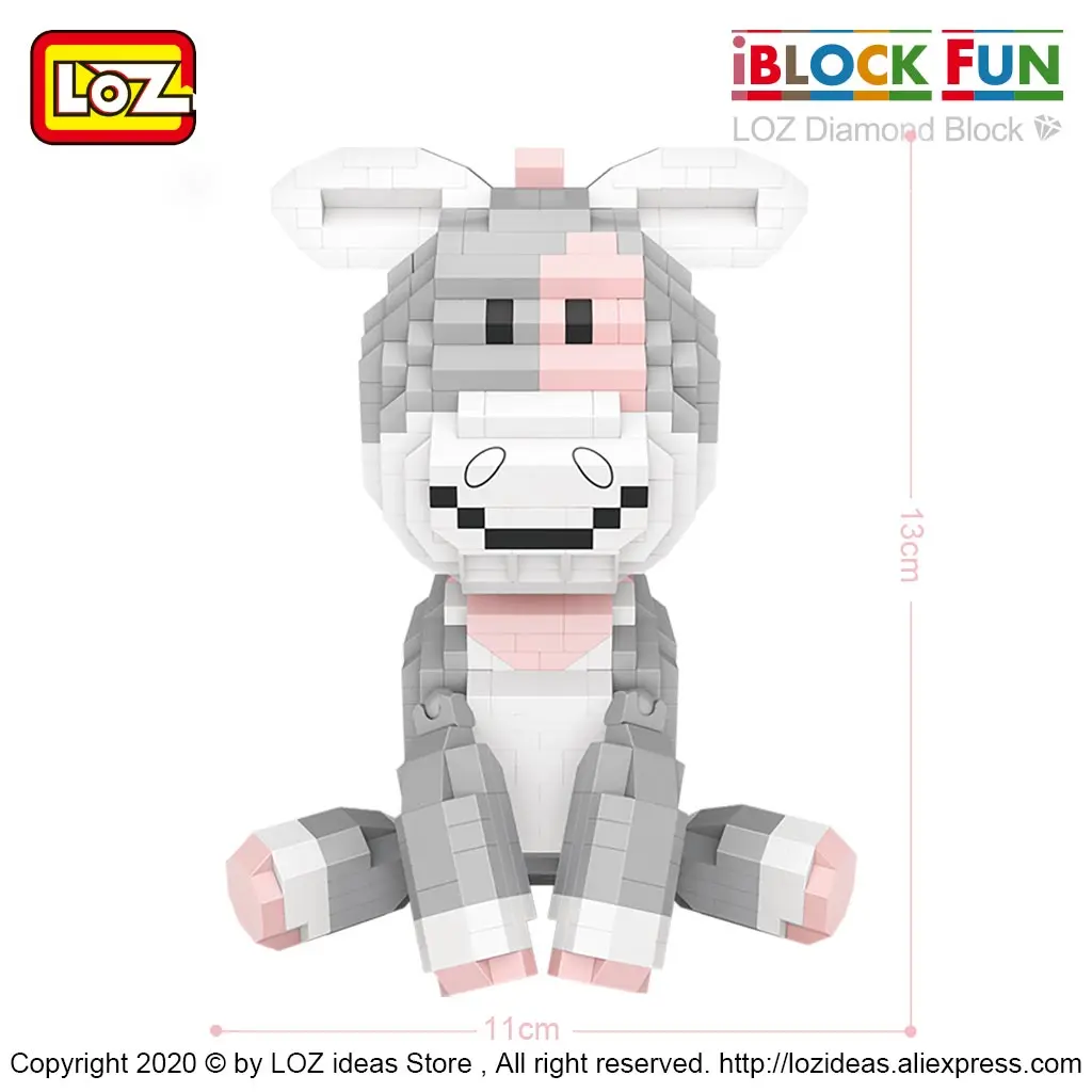 LOZ Diamond building blocks Angel Pig Little Donkey Particle Building Block Miniature Diamond Particle Assembly Toy Model Puzzle