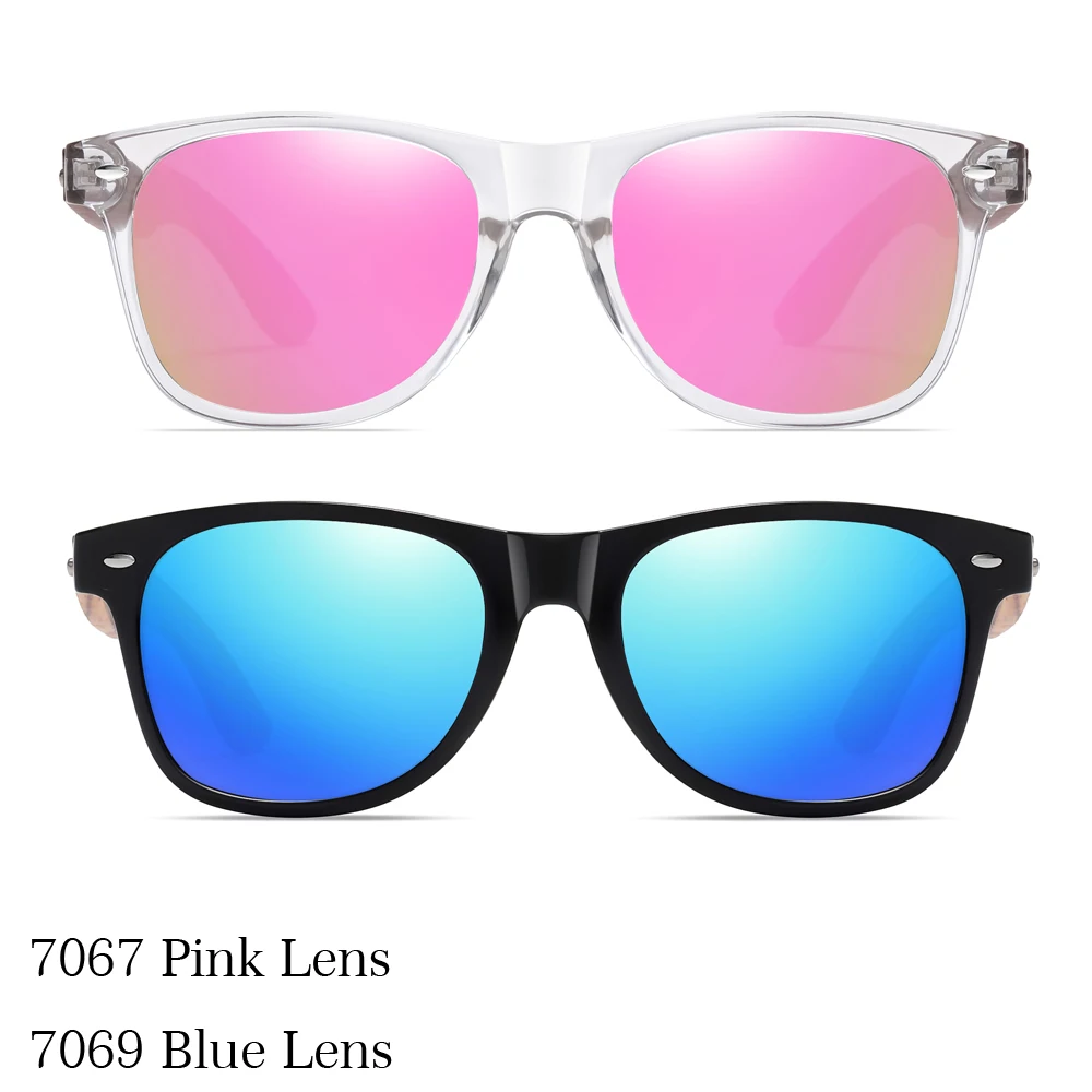 GM Brand 2026 Fashion 100%Handmade Natural Wooden Men Sunglasses Polarized Women UV400 Mirror Eyewear With 2Pcs And Paper Box