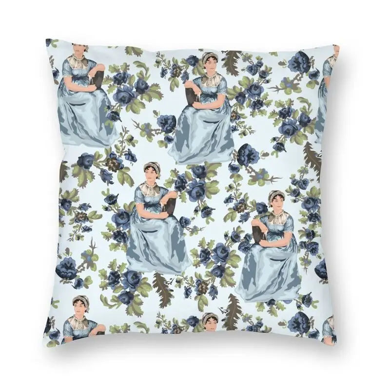 Jane Austen Floral Cushion Cover Print Pride and Prejudice Flower Throw Pillow Case for Car Fashion Pillowcase Home Decorative