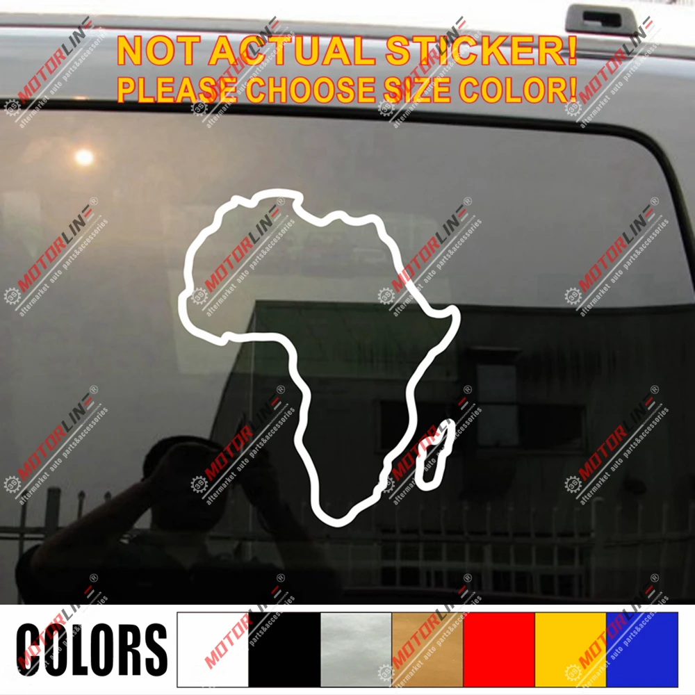 Africa outline map Pan African Decal Sticker Car Vinyl pick size color