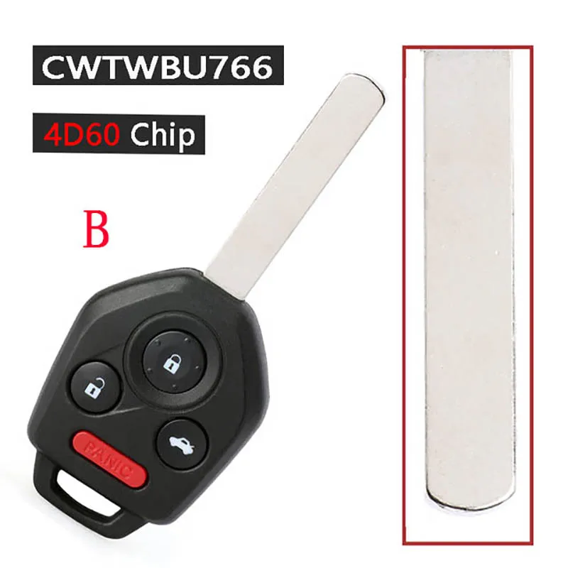 CN034012 Remote Key Fob CWTWB1U766 For Subaru Outback Forester Impreza Tribeca ASK 433MHz 4D60/ 4D62/ G Chip