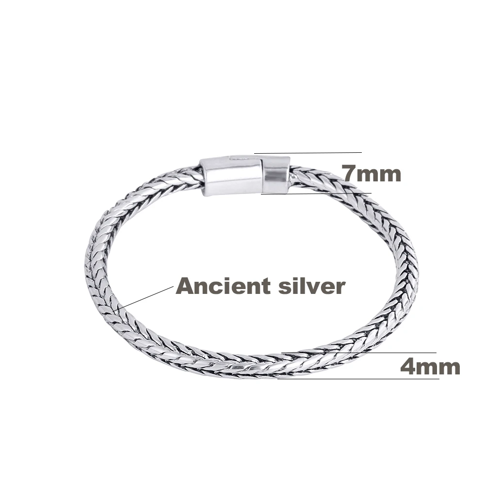 Drop Shipping Buddha Bracelet Rope Chain Ancient Silver Color Bangle Trendy Fashion Women\'s Jewelry Wholesale B1019-8