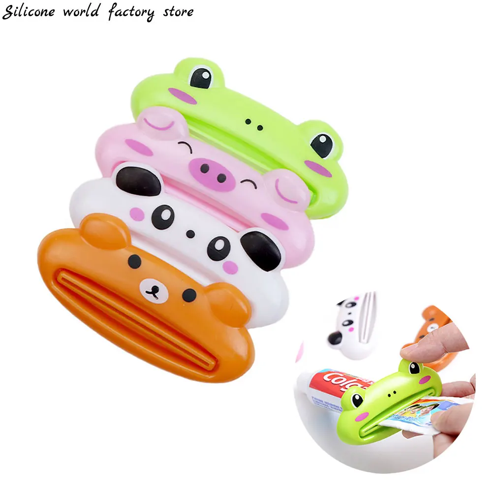 Silicone world Toothpaste Squeezers Household Cartoon Toothpaste Extruder Toothpaste Tube Squeezer Bathroom Supplies Accessories