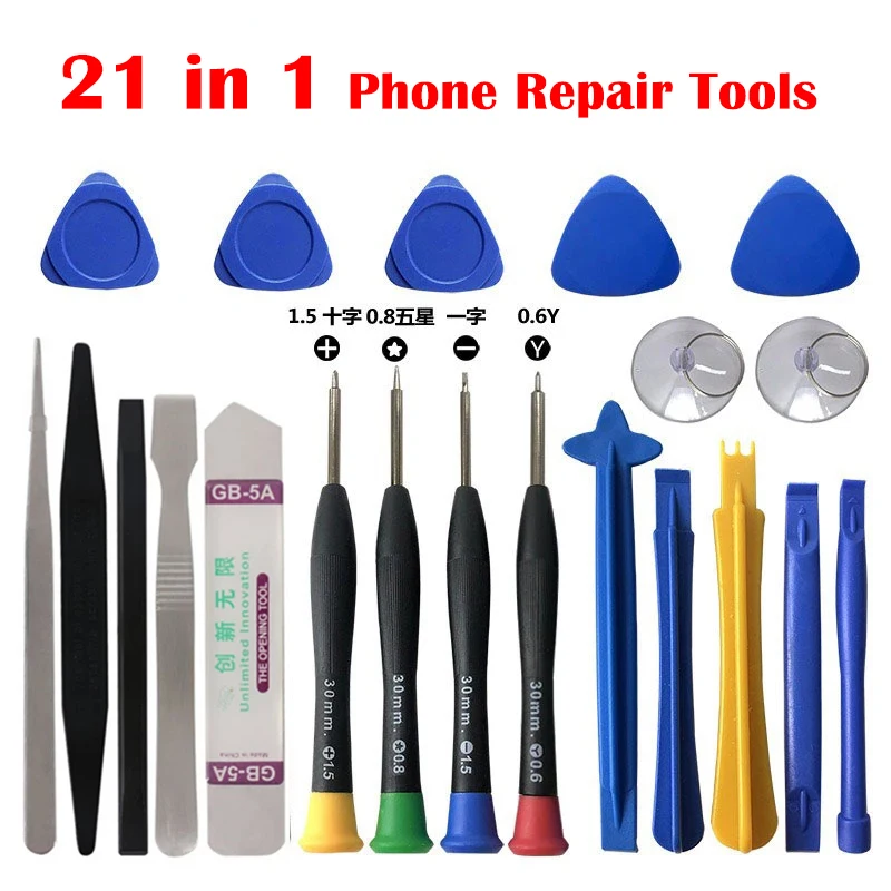 22 in 1 Mobile Phone Repair Tools Opening Screwdriver Set for iPhone iPad Laptop Computer Disassemble Hand Tool Kit Opening Tool