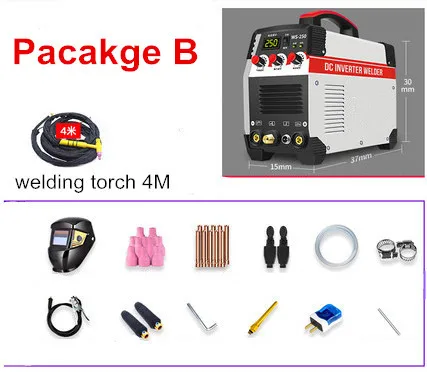 WS-250 argon welding machine 220V electric welding / argon arc welding dual purpose welder