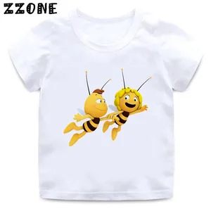 Little Bee Maya Bonito Dos Desenhos Animados Crianças T-Shirt Engraçado Kawaii Bebê Meninas Roupas Meninos T shirt Verão Manga Curta Crianças Tops,HKP5428 6 principais vendas maya blusa - №6