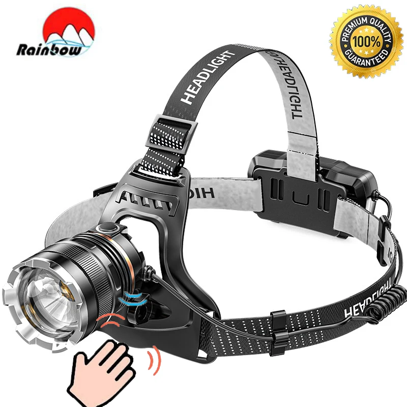 

Long Range Most Powerful Led Headlamp 18650 XHP70 Headlight Rechargeable USB Head Flashlight Zoomable Torch Light