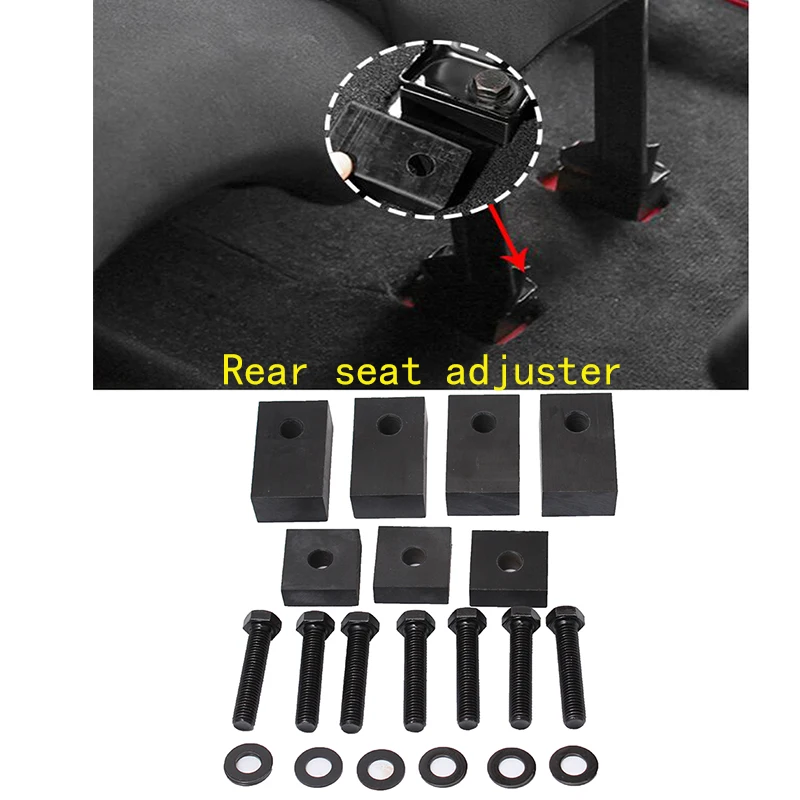 

For Jeep Wrangler JK 2007 - 2017 Rear Seat Tilt Adjustment Kit with Bolt Washer Automotive Interior Modeling Accessories Black