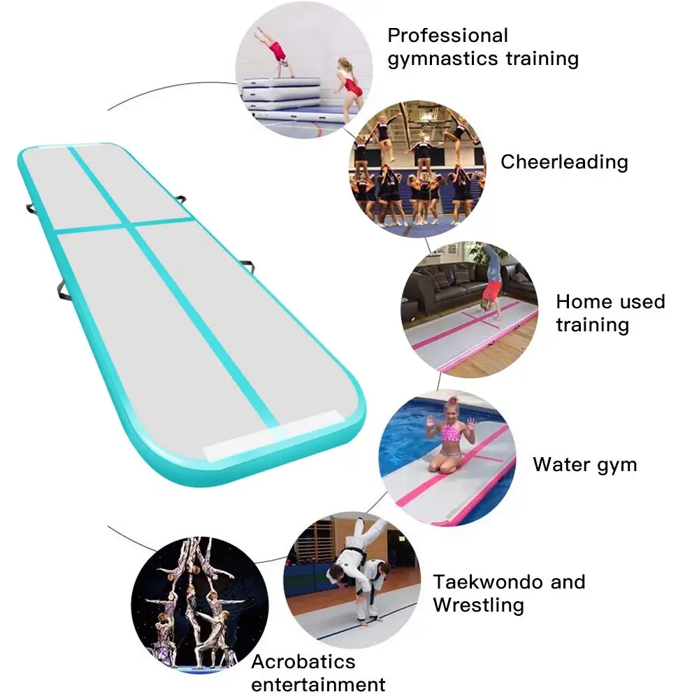 

Factory Price Tumble Airtrack For Gymnastics Home Use 5M Air Floor Mat DWF Gym Mat For Cheerleading Customized Logo Air Track