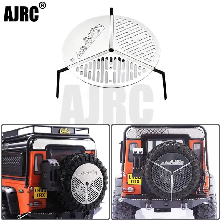 

Stainless Steel Spare Tire Cover/spare Tire Frame For 1/10 Simulation Climbing Car Axial Scx10 Trax Trx4 Trx6 Yikong