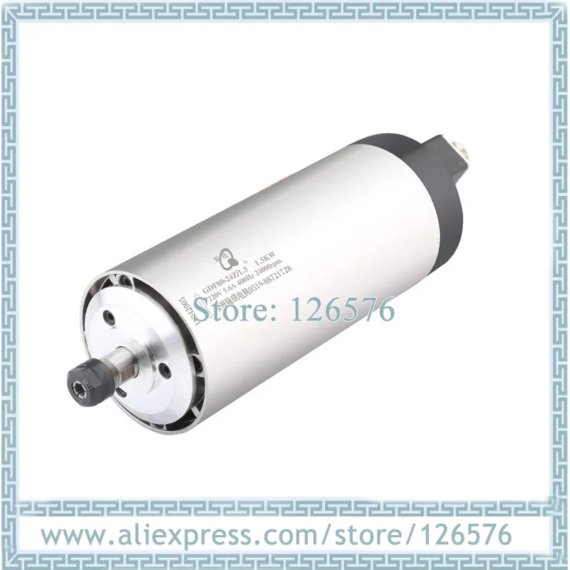 

HQD GDF80-24Z/1.5 1.5Kw 24000rpm air cooled Spindle motor AC220V/AC380V 80MM wood spindle motor