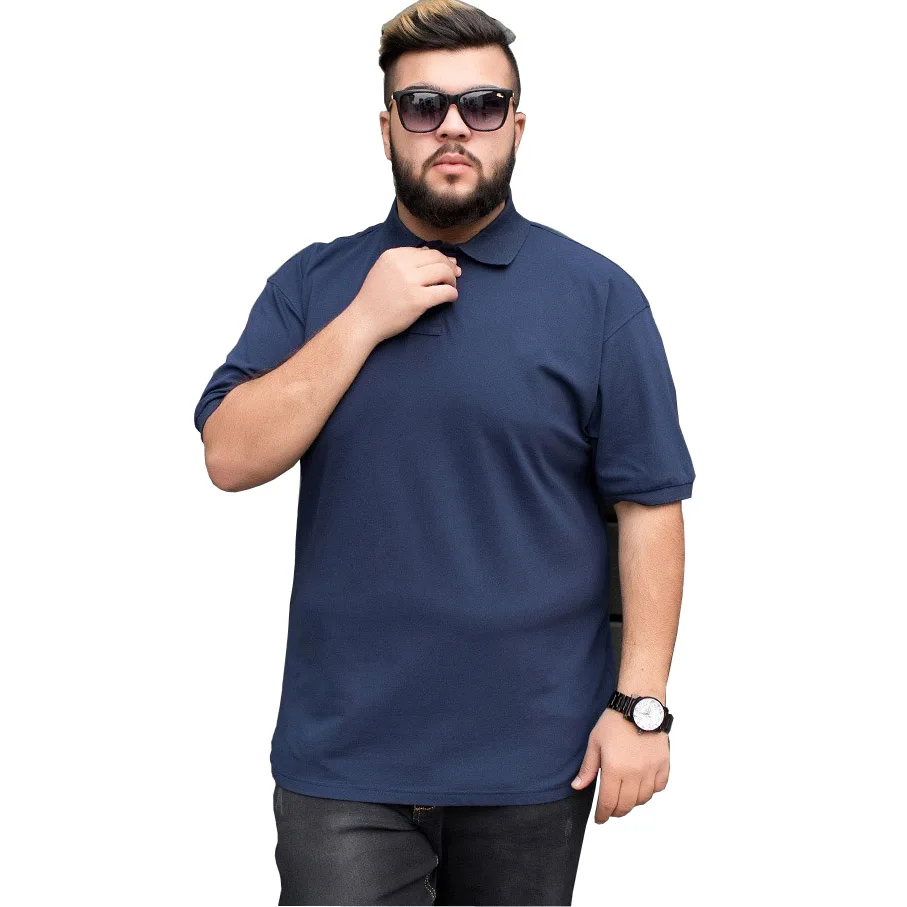 

Summer Men polo Shirts Plus Size Short Sleeve Turn-Down Collar Tees 10XL 11XL 12XL Oversize Loose Shirts Tops Cotton 50 52 54