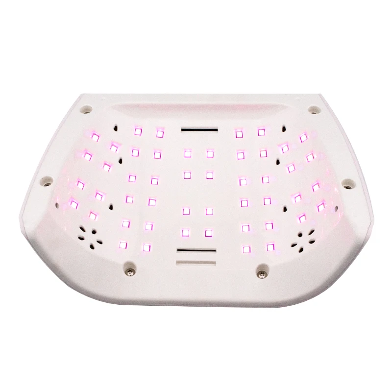 96 W Nagellampe, UV-LED-Nageltrockner, rote Lichtperlen zum Aushärten von Nagellack, Gel, hohe Leistung, 96 W, Nägel, Kunst, Maniküre, elektrische Lampen, weiß