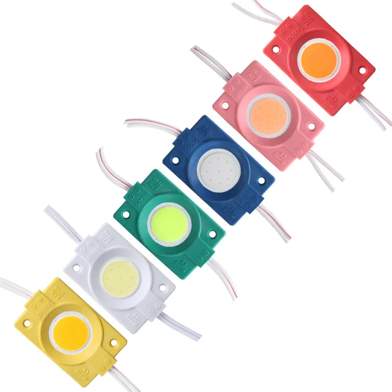 LED modülü 12V COB reklam tasarım tabela arkadan aydınlatmalı su geçirmez IP65 beyaz kırmızı yeşil mavi sarı pembe reklam işareti ışık 10 adet