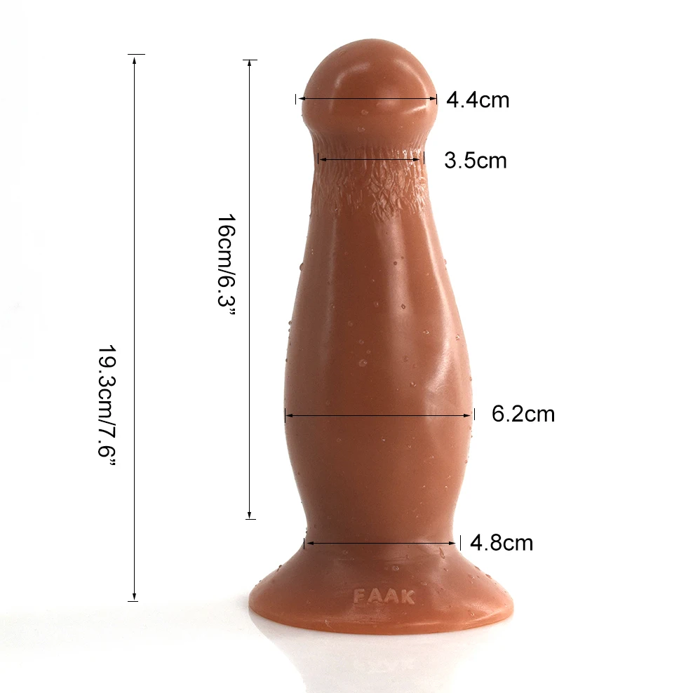 FAAK New Double Layer Silicone Butt Plug With Suction Cup Mushroom Shape Anal dildo Skin Touch Sex Toys For Man Anus Massage