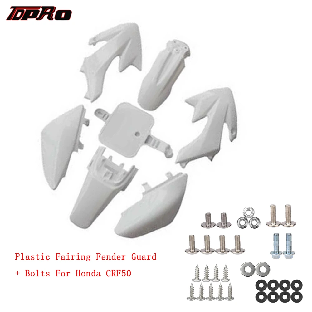 Motorcycle Cover Fender For Honda CRF50 XR50 CRF XR 50 Body Kit Plastic Fairing With Mounting Bolts Screws Set