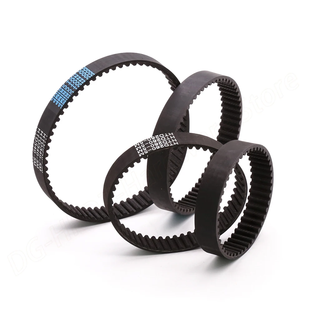 HTD-5M Timing Belt Closed Loop Perimeter 180/200/210/215/220/225/230/235/240/245/250mm Width 15mm For Multi-Axis Transmission