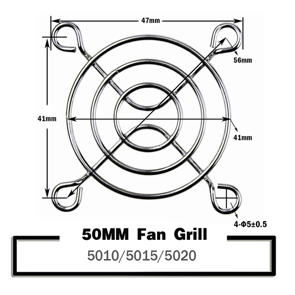 Imagem -05 - Pieces pc dc Fan 50 mm 5cm Tom de Prata Cpu Grill Protector Metal Dedo Guarda 100