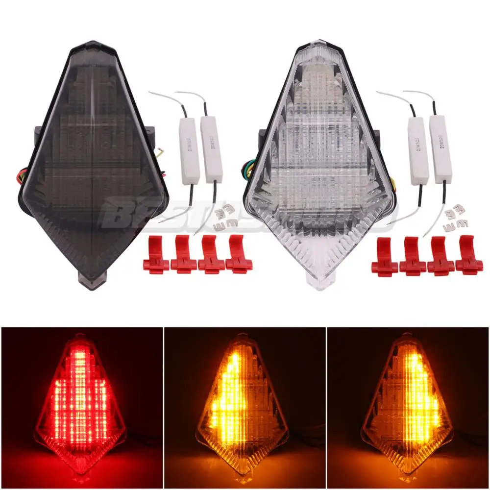 

Motorcycle Tail Light Brake Turn Signals Integrated LED Light For Yamaha YZFR1 YZF-R1 2007-2008 TMAX S30 2012- 2014 2013