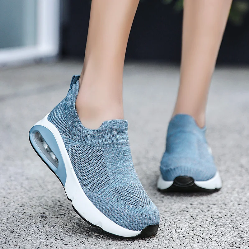 Shoes Women Outdoor Platform Wedge Shoes Ladies Sneakers Sock Shoe Slip on Women Tennis Shoes Zapatillas Mujer Tenis Feminino