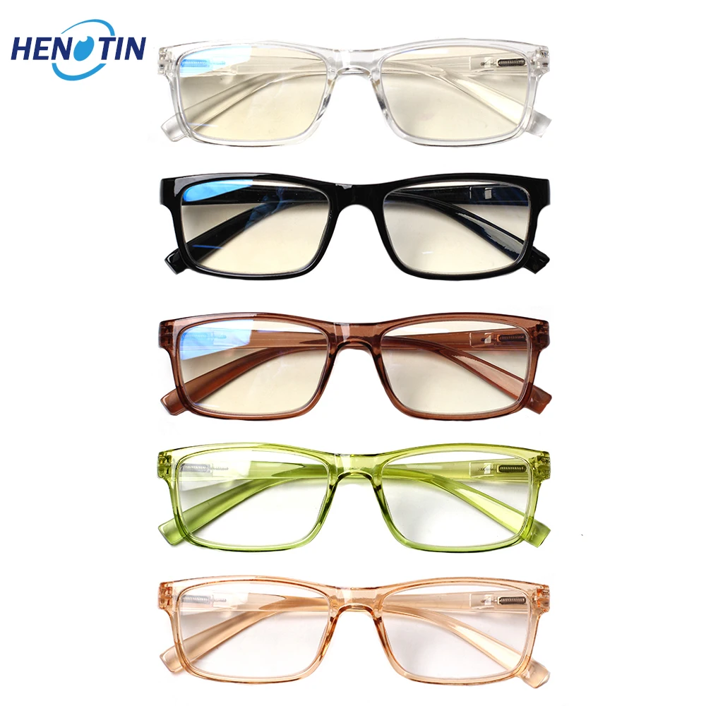 

Henotin Reading Glasses Blue Light Blocking Men and Women Anti Fatigue Computer Games Reader Goggle Diopter 0~400