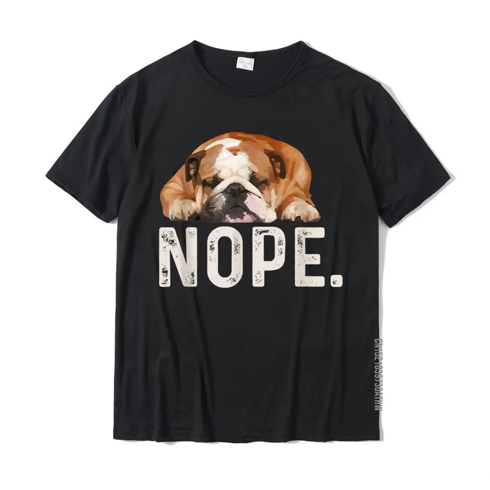 

Футболка Nope Lazy Bulldog Dog Lover Gift Slim Fit Comics, Хлопковая мужская футболка, летняя