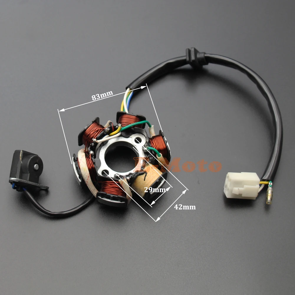 6 Pole Magneto Stator For 50cc 70cc 90cc 110cc 125cc ATV Quad Dirt Bike Go Kart Buggy Mini Choppers Motorcycle